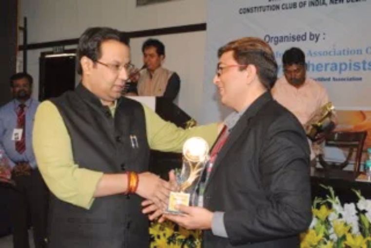 Trophy presentation at a national conference